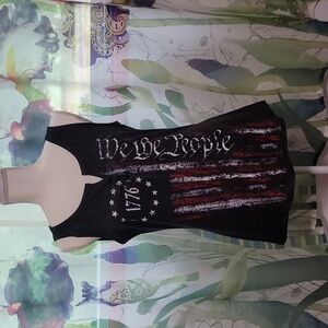 We The People 1776 graphic tank top sz M